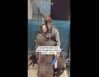 Boyfriend draws letter A with bat