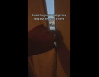 Doordash worker looking through house