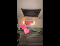 Surprise Valentine gift for filmer inside car