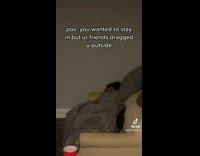 Girl at party asleep on couch in corner 