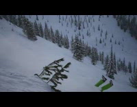 Guy skis over cliff and rolls down mountain 