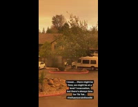 White jacket girl tiktok dance wildfires window 