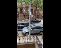 Collab WINY - Man ride bike drag wheeled stove street