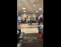 Collab IITW - Three men vlog inside the Atlanta airport lobby