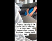 Woman change contact name to prank husband