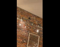 Rat peaks head out of hole in restaurant wall 