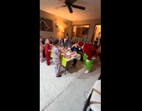 Man as the grinch slapped by kid 