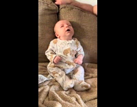 Baby lets out good sneeze
