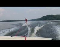 Guy on wakeboard jumps and falls fail 