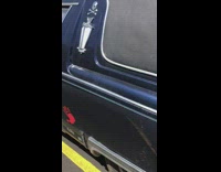 Hearse decorated in halloween decorations