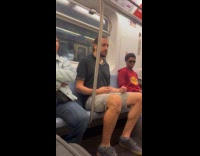 Collab Subway_Creatures - Man meditating inside the subway