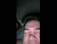 Guy and girl laugh struggle to breathe 