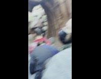 Little boy refuses to get back into broken log ride 