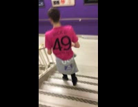 NSFW guy in pink shirt throwing up