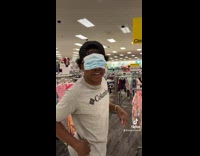 Collab BitchIG2 - Guy in target mask on eyes tells friend jokes