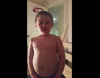 Kid blames cat eat all brownies 