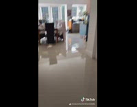 Blue robe dad blasts music every morning 