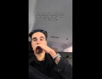 Collab ClipsIG - Woman doing her make-up inside car 