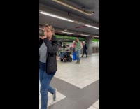 Collab WINY - Man ride electric wheelchair with bird cage