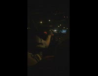 Guy driving car sees cop slows down