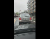 Car Has Back Part Frosted 