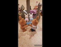 Stuffed animal dolls strip paper towel holder