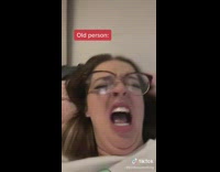 Old person asks lady what tattoos mean