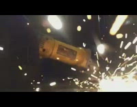 Power tool creates fire sparks 