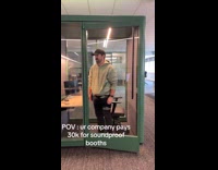 Collab Clips MPUGC - Employees tries out soundproof booth at office 