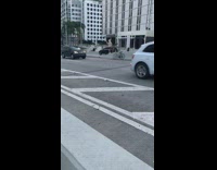 Man beige jacket dance bicycle middle road Part 2