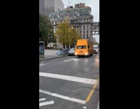 Truck look like gold bar drive street