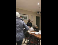 Lady walks out of restaurant mad idiots 