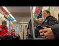 Collab Subway_Creatures - Woman talk loudly about her STD in train