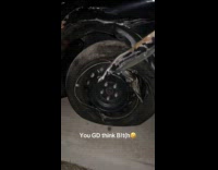 Womans low pressure tire light on after car crash