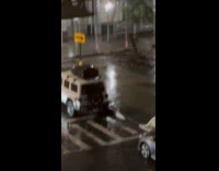 Man shows strong storm outside 