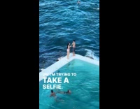 Woman asks man to move from her photoshoot