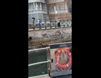 Woman tiktok video shoot at the harbour