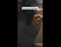 Collab Kale Salad IG - Roommate makes finger shader puppet on wall