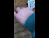 Fly crawls on the guys hand 