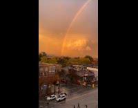 Large rainbow view spotted on the street