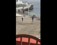 girl on skateboard lose balance board falls