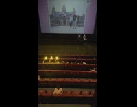 Proposal in movie theater using screen and audience