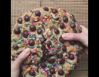 Double Decker Sprinkle Cookie Cracked Open