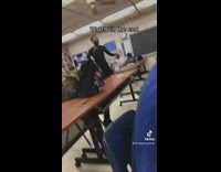 Guy breaks table trying to record prank