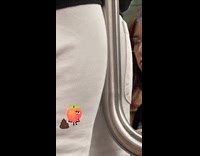 Passengers buttcheek clenching around on pole handle