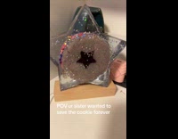 Olivia Rodrigo crumbl cookie preserved in resin
