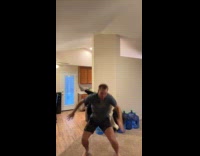 Man carries girlfriend falls on the floor