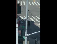 Grey beanie guy throws breaks bicycle road