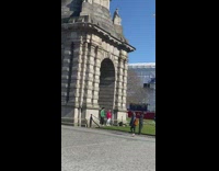 Man and Woman tiktok dance inside the university