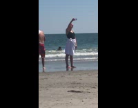 Black bathing suit white towel girl selfie 